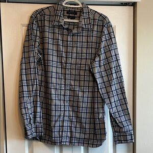 Banana Republic Navy and White Plaid Shirt - Camden Fit